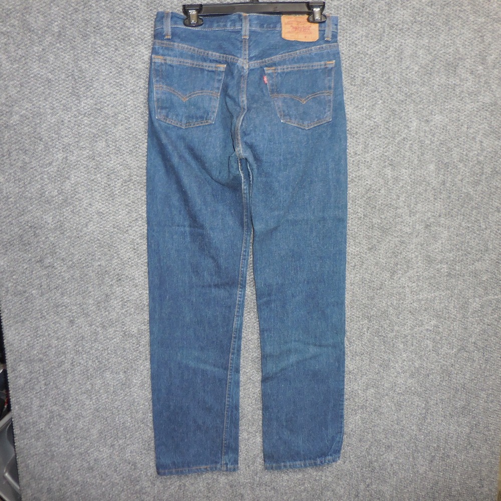 Vintage Levis 501 Mens Dark Wash Straight Leg Denim Jeans Made in USA 30x32